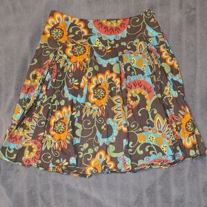 New York & Company Multicolor Floral Skirt Size 10
